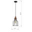 Luminaire suspendu cage en métal