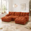 Canapé modulaire moderne en forme de U de 107 pouces avec 2 repose-pieds, coussins en chenille à assise profonde pour un siège confortable dans les chambres et les appartements-1293447691