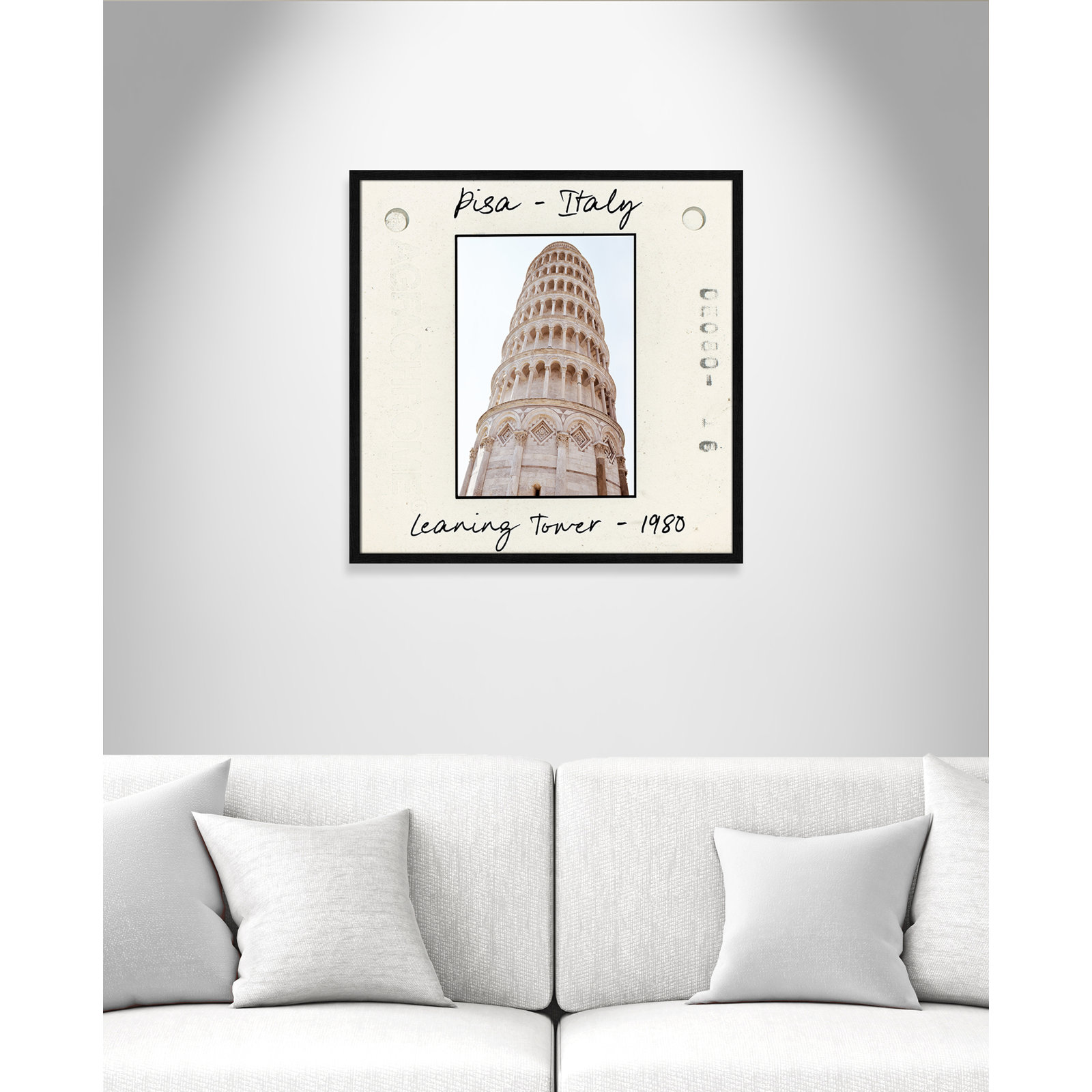 Ritona "Pisa, Italy - Leaning Tower" Print, Black Single Picture Framed Paper, 27.5" H x 27.5" W x 0.75" D