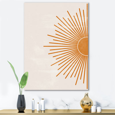 «Orange Sun Print I», impression sur toile tendue