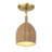 Camellon 1 Light Soft Gold Semi Flush
