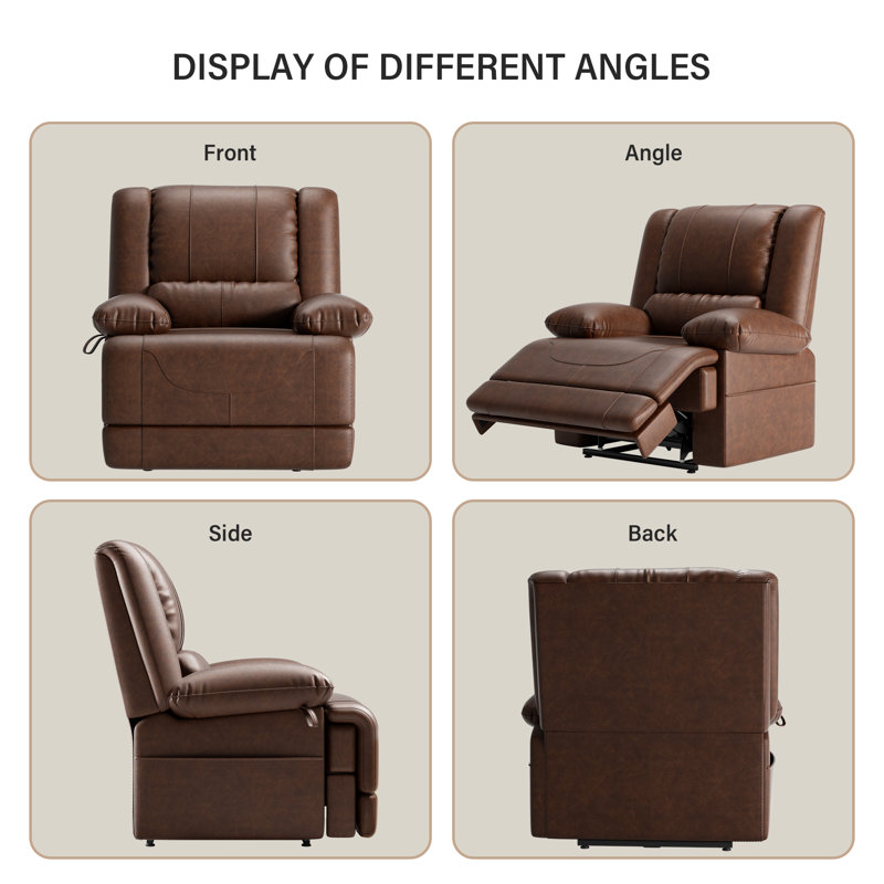 Fauteuil inclinable électrique Daul Mortors, Brun foncé