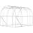 116.25" X 78.75" X 78.75" Walk-In Tunnel Greenhouse, Mesh Windows, Bottom Vents, Zippered Door, PE Cover, Heavy Duty Steel Frame, White-123626716-123626727