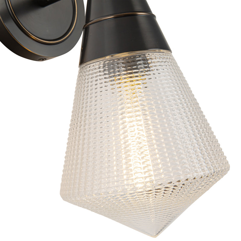 Willard 1 - Light Bath Sconce, Clear Prismatic, Urban Bronze