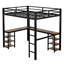 Lit mezzanine en métal avec bureau et tablettes-549762559-549762557