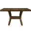 7 pièces de salle à manger avec chaises à feuilles et en similicuir autoportantes - table en bois brun 6 pièces