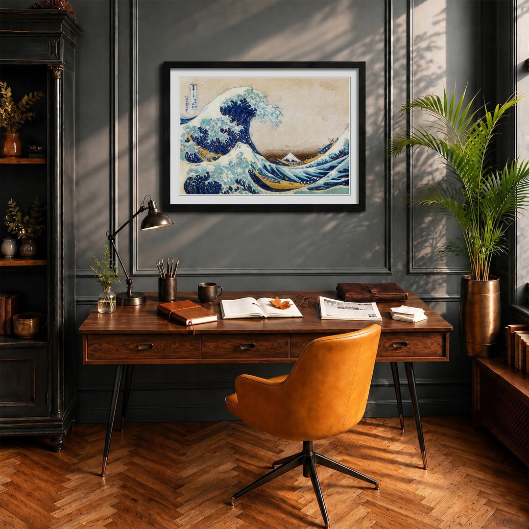 A Great Wave of Kanagawa by Katsushika Hokusai - Framed Print