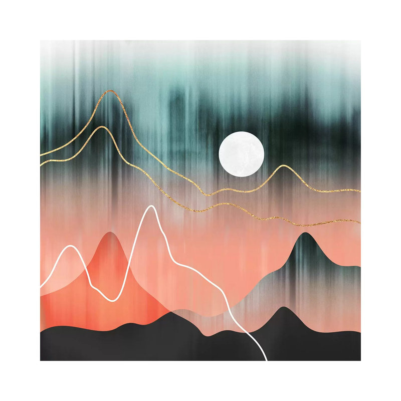 " Mountainscape II " by Elisabeth Fredriksson, Wrapped Canvas, No Mat, 48'' H x 48'' W x 1.5'' D