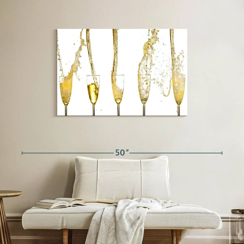 Yarlin Champagne Streams, 26" H x 39" W