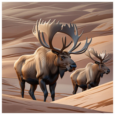 Couvre-lit orignal Two Majestic Moose Bedding