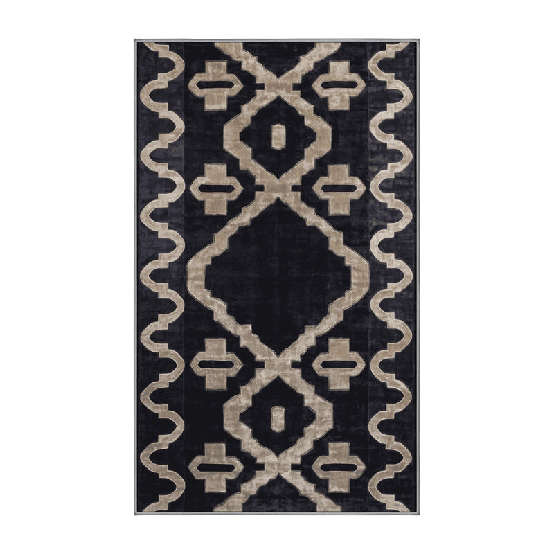 Machine Washable Purple Area Rug, Rectangle 8' x 10'