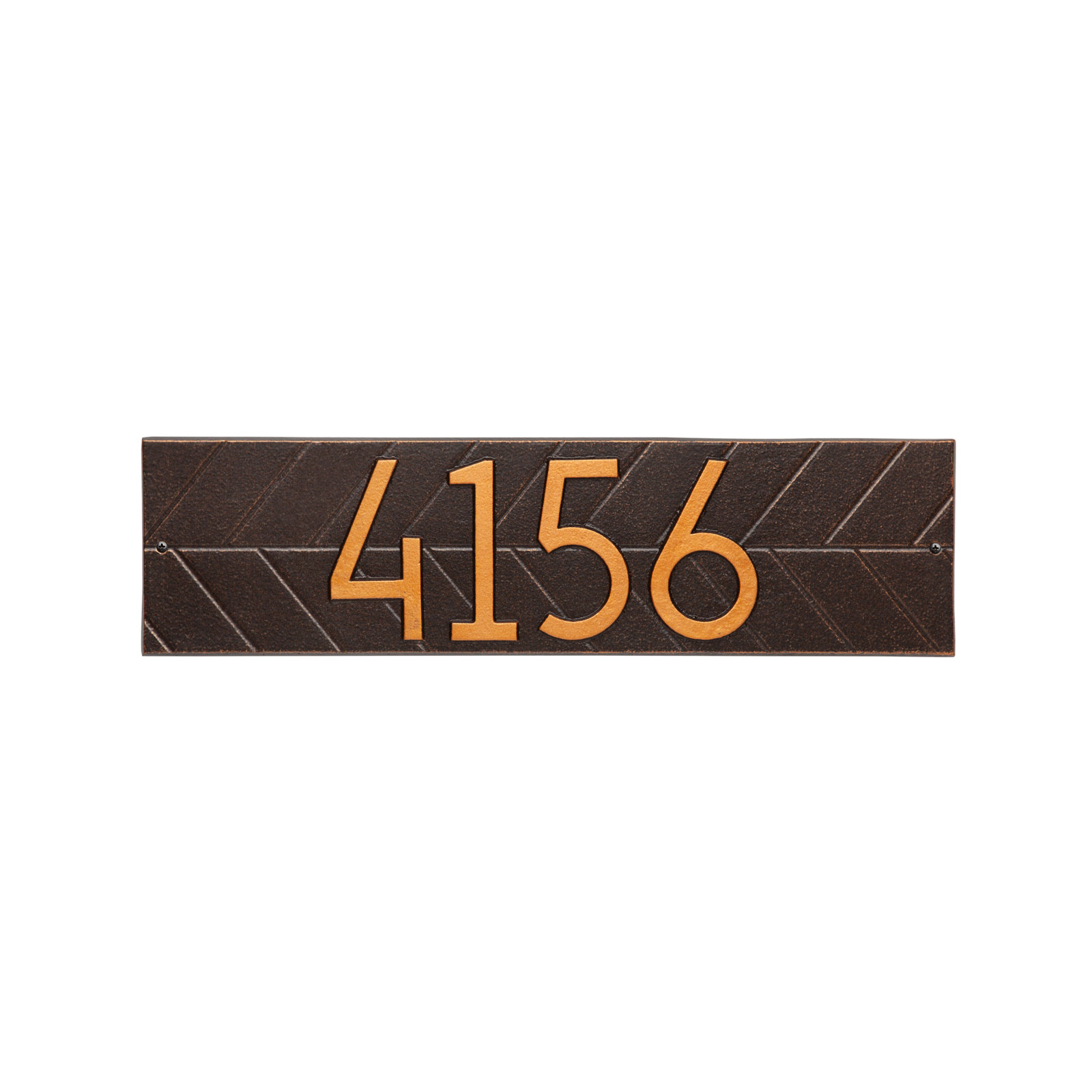 Mid-century Modern Herringbone Wall Plaque, Oil Rubbed Bronze, Yes