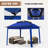 11 Ft. W x 11 Ft. D Pop Up Canopy Patio Gazebo with Mesh Wall-94240915