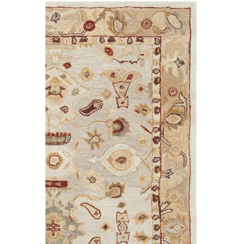 Sabhana Hand Tufted Wool Pile Oriental Rug, Square 6'