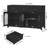 Bonnetta 55.1"W Modern Buffet Sideboard with Fluted Doors – Storage Cabinet with Drawers & Adjustable Shelves, Coffee Bar Console Table, Credenza for Living Room, Dining Room, Kitchen-273151872