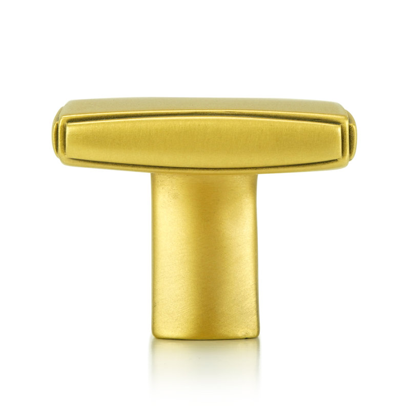 HALTON SQUARE KNOB; FLORENTINE GOLD FINISH