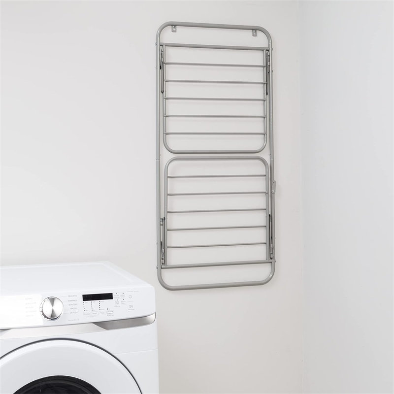 Over The Door Two-Tier Drying Rack - Space Saving & Retractable