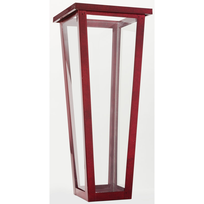Nesbit Handmade Glass Floor Vase, 22" H x 12" W x 12" D, Red