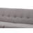 Three-Seater Sofa Polyester Blend Fabric With Quilted Structure