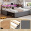 Upholstered Velvet Daybed with Trundle Bed
