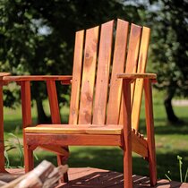 Cedar American Forest Adirondack Chair & Footrest Set Natural