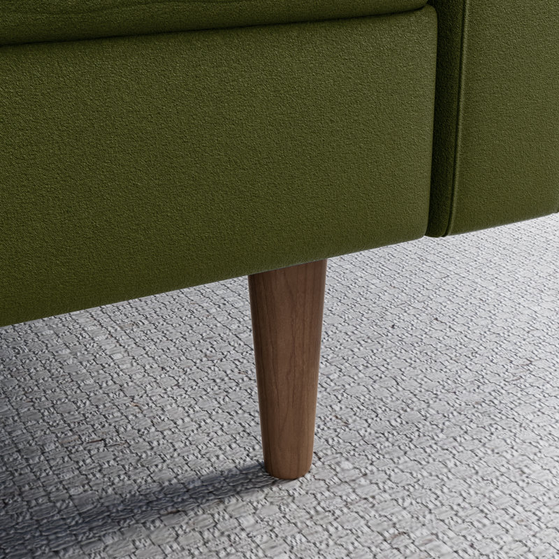 Markham Square Arm Sofa Loveseat, 33" H x 70" W x 32" D, Olive Green Polyester