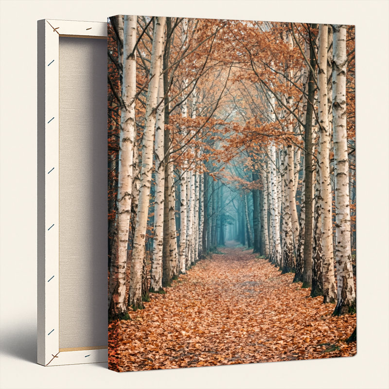 Ensemble de 1 tableau sur toile Chemin d'automne, 30"H x 20"W, Toile tendue