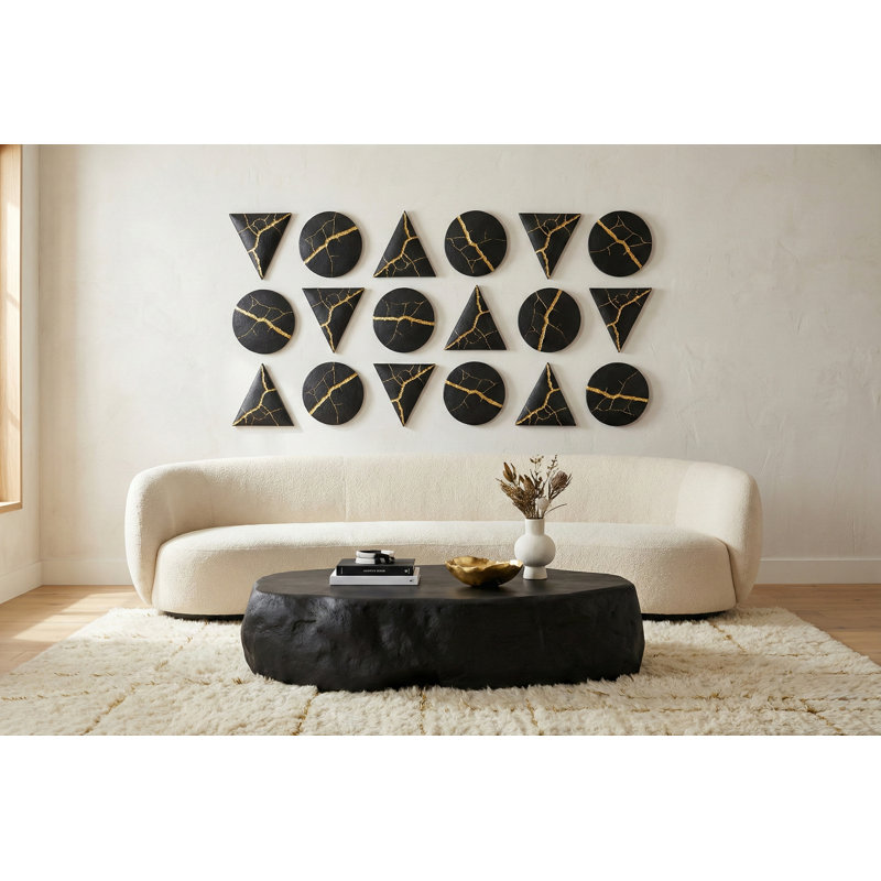 Quarry Coffee Table, Extra Large, Black Glamstone, Glamstone / Black