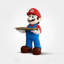 Statue géante en résine de super mario avec décorations de plateau