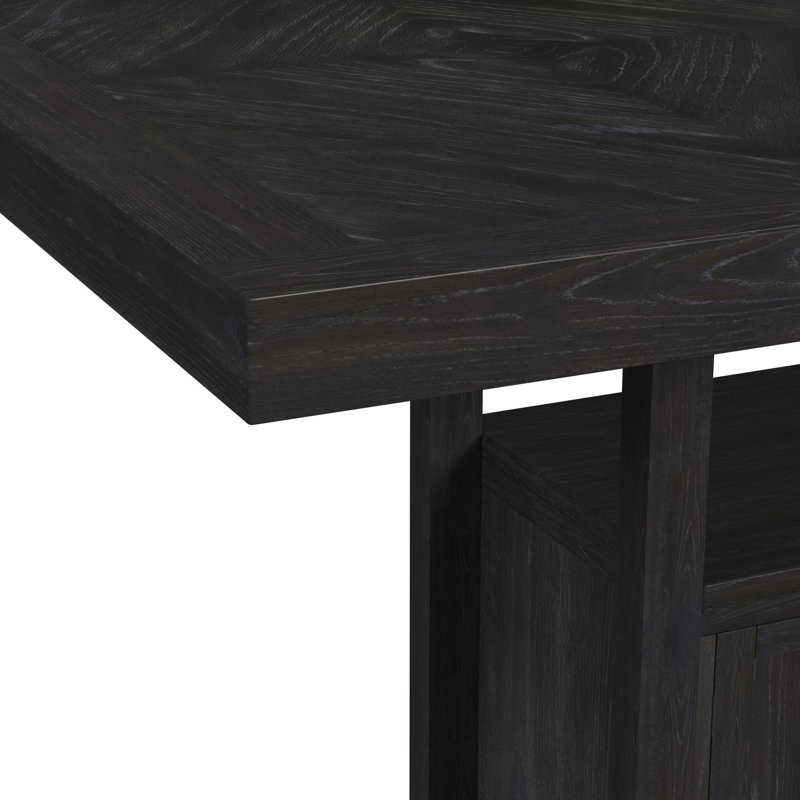 Sherine Counter Table with 20" Leaf in Charcoal