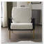 Fauteuil d'appoint rembourré avec pieds en métal doré