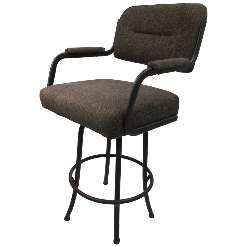 Melvin Swivel Counter Stool, Brown, Sanora Brown, Counter Stool (26” Seat Height)
