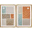 Ligne géométrique Mid-Century pastel, bloc de couleurs, collage, formes abstraites, illustrations, chic moderne, paysage, néon-100707337-100707340