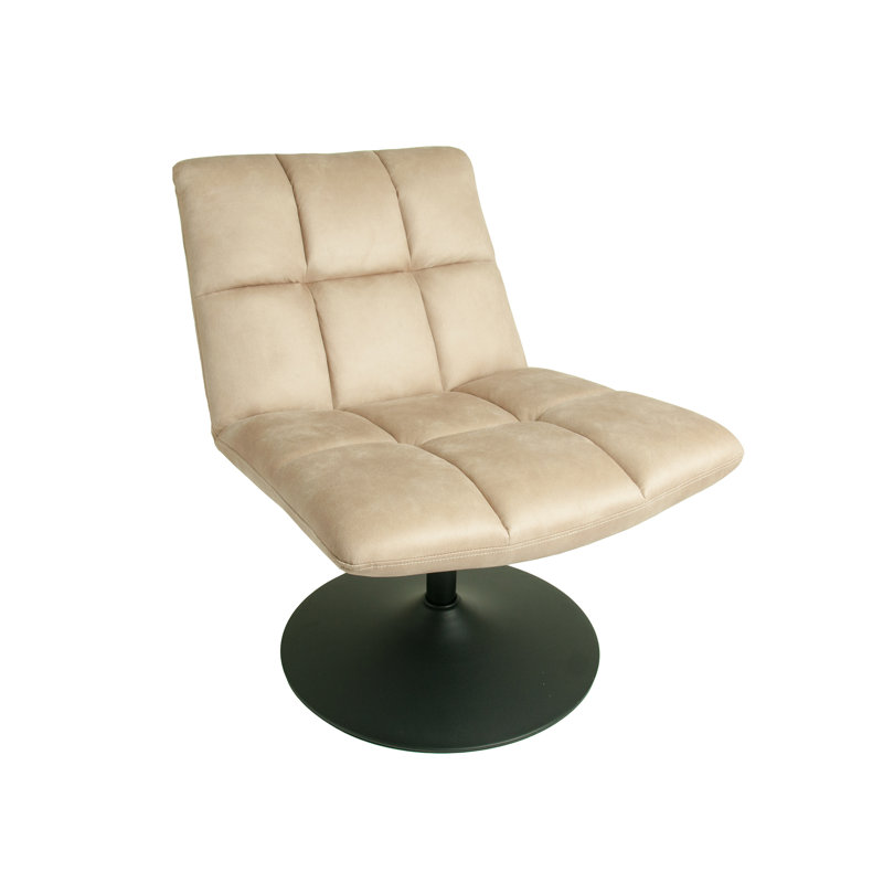 Birt Upholstered Swivel Accent Chair, Beige