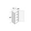 DL Cabinetry (prêt à assembler) Armoire murale à une porte de style Shaker de 42 po de hauteur, l 15 po x H 42 po x P 12 po, gris Cyber-113330973-124958044
