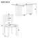 60 Inch Dining Table Set For 6 With Upholstered Chairs For Dining Room, Kitchen And Living Room Gray