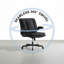 Chaise de bureau pivotante avec roulettes et base à pieds croisés, avec siège large et confortable-479831929
