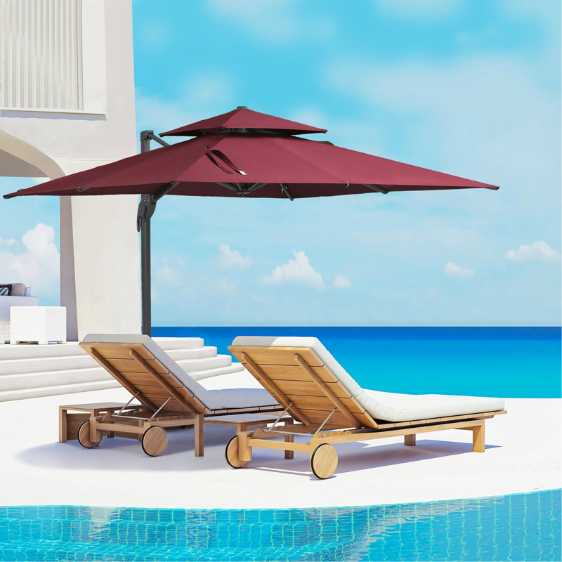 Parasol de patio décalé 10 pi Outsunny