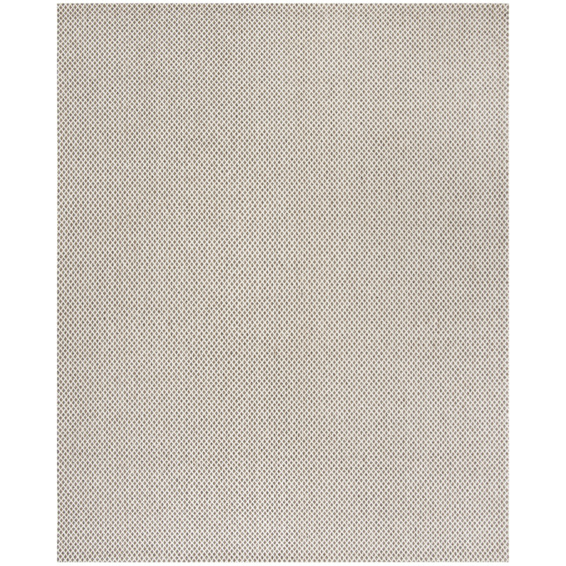 Tapis gris en viscose / laine crocheté à la main Cherif Wilton, Rectangle 8 pi x 10 pi