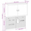  Tool Cabinet And Pegboard Set 3 Pcs Black 100 X 20 X 115 Cm