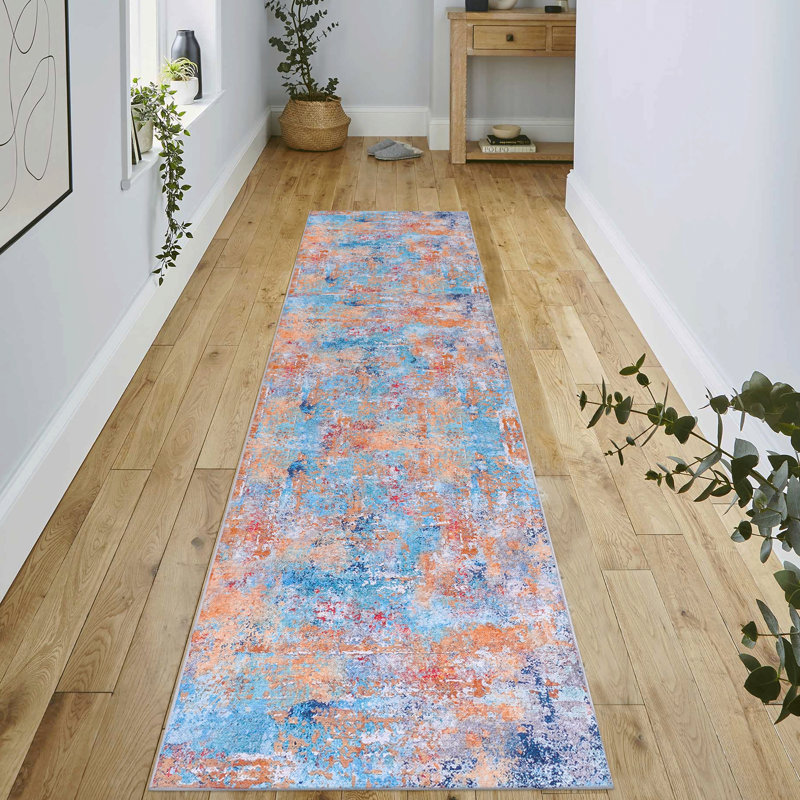 Tapis de couloir multicolore lavable 2 pi 6 po x 10 pi (multicolore, 2 pi 6 po x 10 pi), Tapis de couloir 2 pi 6 po x 10 pi
