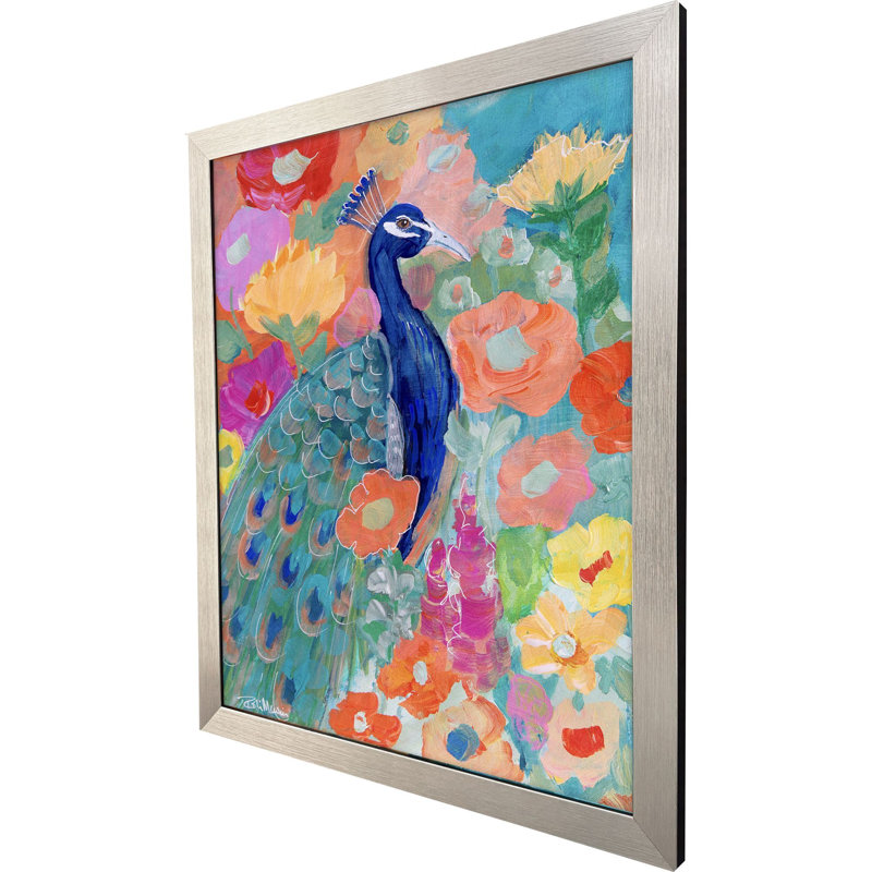 Art floral, paon non encadré