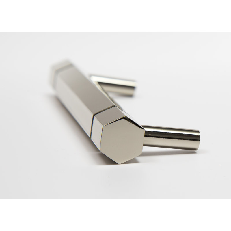 Facet Bar / Handle Pull, Polished Nickel