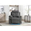 Fauteuil oscillant inclinable électrique avec haut-parleur Bluetooth Pivot de 270 degrés avec bras lumineux à DEL avec poches de rangement USB + port de charge de type C Repose-pieds escamotable à dossier réglable