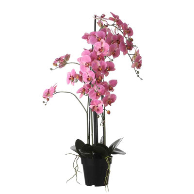 Faux Flowering Plant in Pot