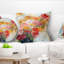 Fleurs dans un vase peint - coussin à imprimé floral-29598316-29598319