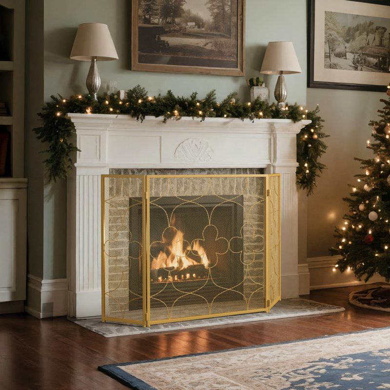 3 Iron Fireplace Door
