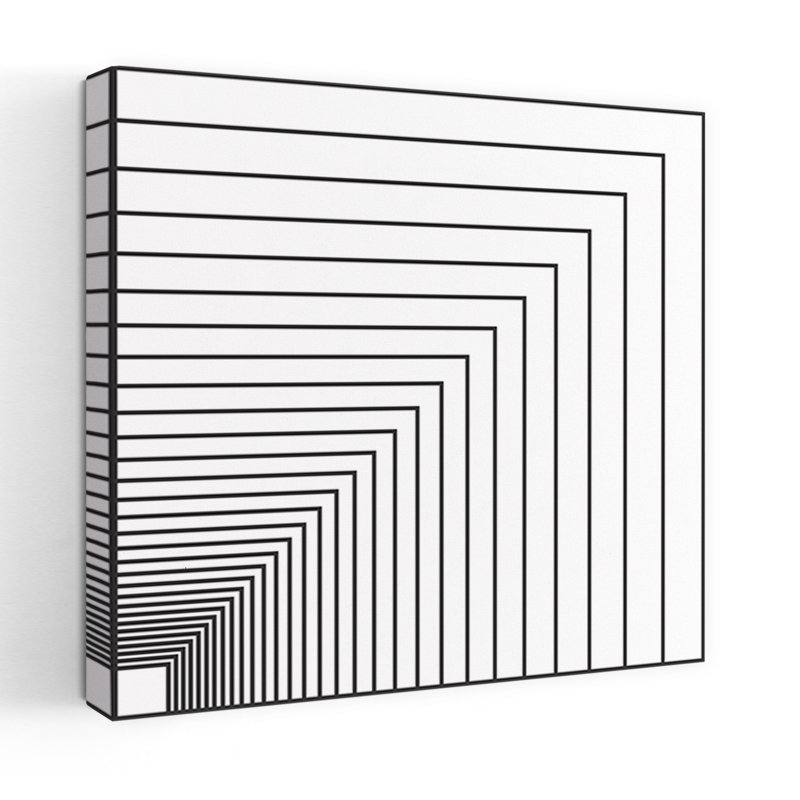 Art contemporain, art géométrique moderne, H 18 po x l 18 po