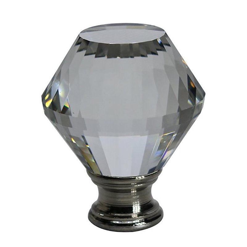 Fleuron en cristal Kreighton Catherine, Acier brossé