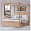 Modern Canopy Platform Bed With Trundle And Three Storage Drawers,4-Post Solid Wood Bed Frame With Headboard,No Box Spring Needed